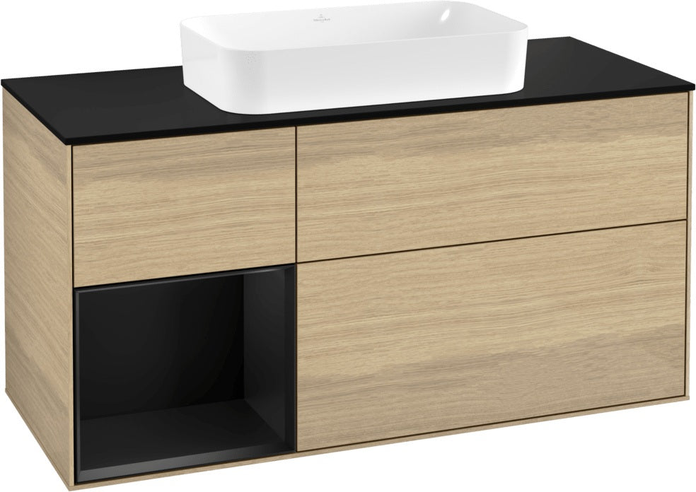 Villeroy & Boch Finion Waschtischunterschrank 1200 mm Glossy White Lacquer mit LED-Beleuchtung