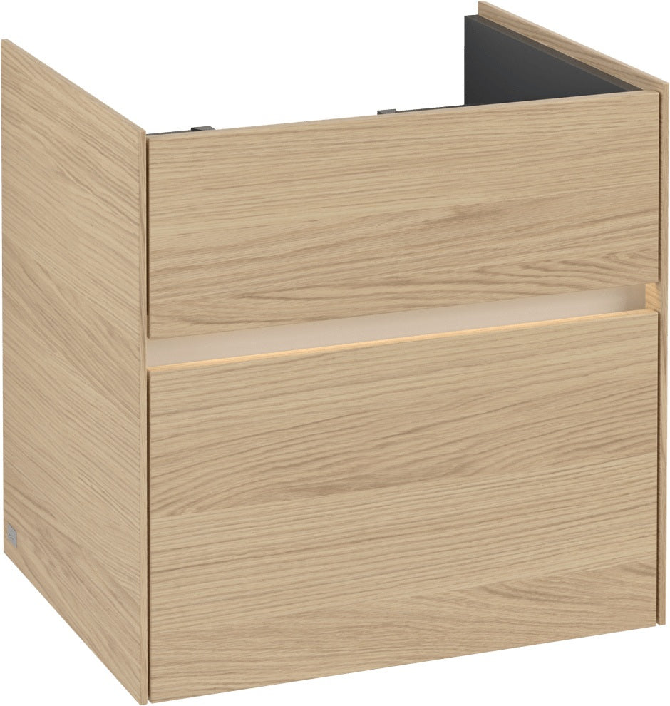 Villeroy & Boch Waschbeckenunterschrank Collaro C008 B0 Kansas Oak mit LED-Beleuchtung und SoftClosing