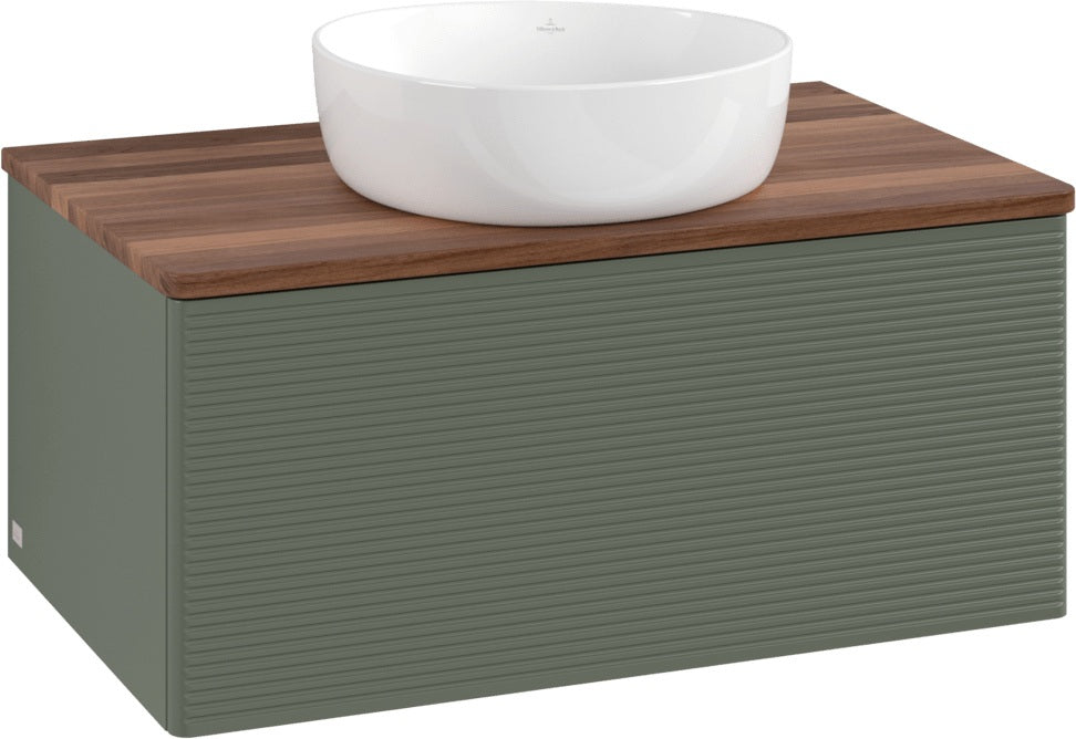 Villeroy & Boch Antao Waschtischunterschrank 800 mm Anthrazit Matt mit LED-Auszugsbeleuchtung