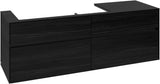 Villeroy & Boch Waschtischunterschrank Collaro C029 B0 1600 mm Black Oak mit Beleuchtung
