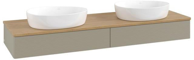 Villeroy & Boch Antao Waschtischunterschrank 1600 mm Stone Grey Matt mit 2 Auszügen