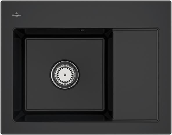 Villeroy & Boch Einbauspüle Subway 45 Compact Keramik Ebony CeramicPlus 650x510 mm