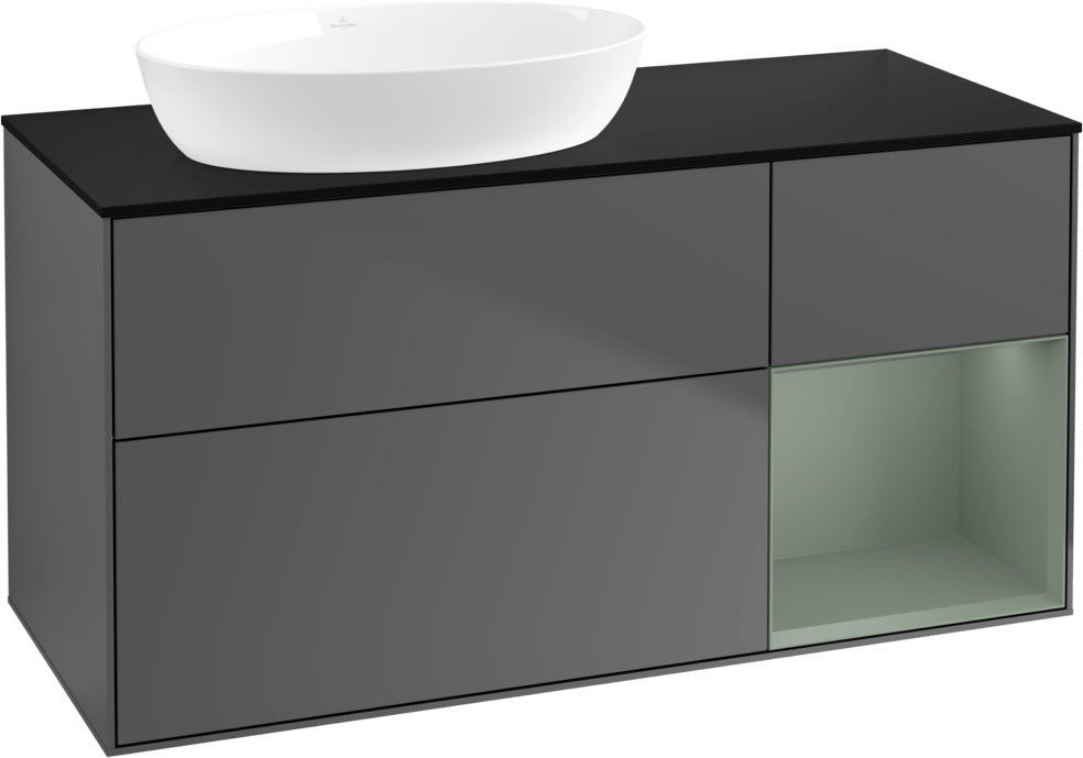 Villeroy & Boch Finion Waschtischunterschrank 1200 mm Glossy White Lacquer mit LED-Beleuchtung