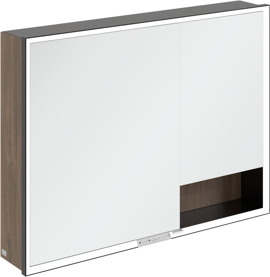 Villeroy & Boch Spiegelschrank My View+ B48110 1000 mm Graphite mit LED-Beleuchtung und SoftClosing