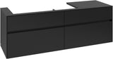 Villeroy & Boch Waschtischunterschrank Collaro C029 B0 1600 mm Volcano Black mit Beleuchtung