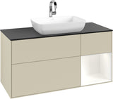 Villeroy & Boch Finion Waschbeckenunterschrank 1200 mm Glossy White Lacquer mit Beleuchtung