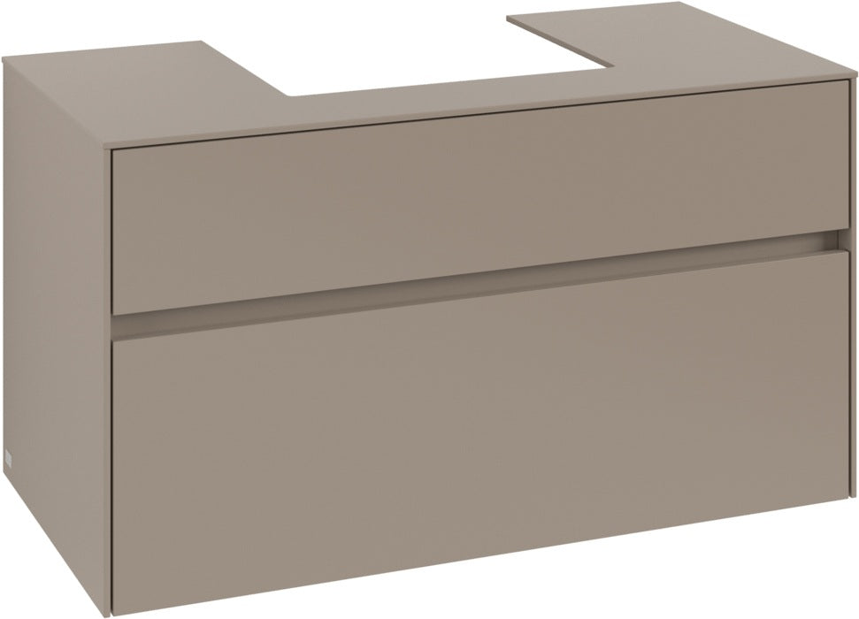 Villeroy & Boch Waschtischunterschrank Collaro C016 B0 1000 mm Taupe mit LED-Beleuchtung