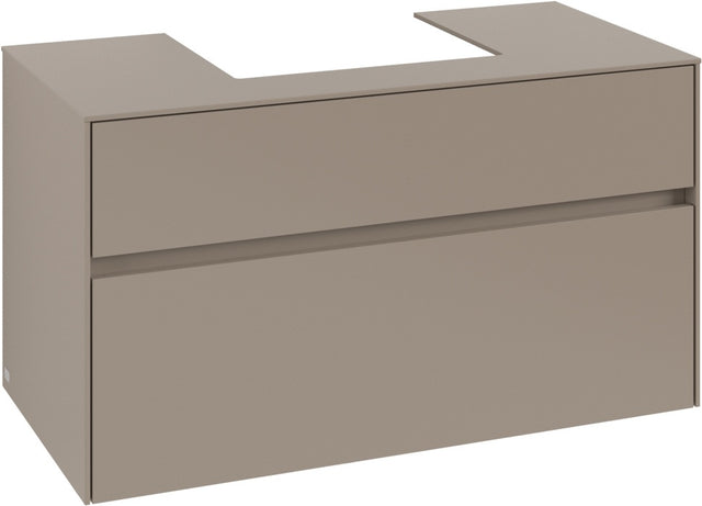 Villeroy & Boch Waschtischunterschrank Collaro C016 B0 1000 mm Taupe mit LED-Beleuchtung