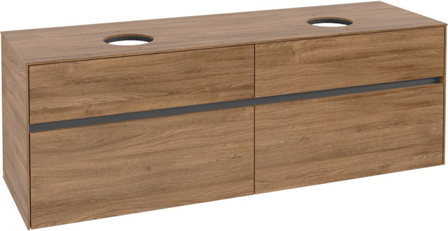 Villeroy & Boch Waschtischunterschrank Collaro C052 1600 mm Kansas Oak – 4 Auszüge, SoftClosing, wandmontiert