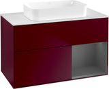 Villeroy & Boch Finion Waschtischunterschrank 1000 mm Glossy White Lacquer mit LED-Beleuchtung