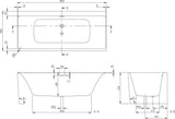 Villeroy & Boch Subway 3.0 Vorwand-Badewanne 1800x800 mm Weiß Alpin mit Schürze