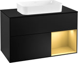 Villeroy & Boch Waschtischunterschrank Finion F252G 1000 mm Glossy White Lacquer mit LED-Beleuchtung