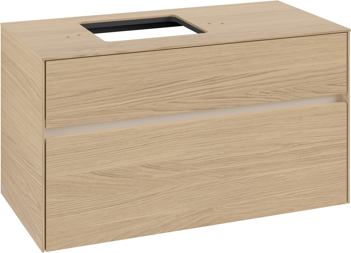 Villeroy & Boch Waschbeckenunterschrank Collaro C126 B0 Nordic Oak 1000 mm mit Beleuchtung