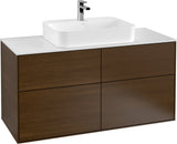 Villeroy & Boch Finion Waschtischunterschrank 1200 mm Glossy White Lacquer mit LED-Beleuchtung