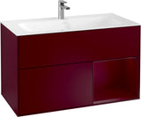 Villeroy & Boch Finion Waschtischunterschrank 996 mm White Matt Lacquer mit Beleuchtung