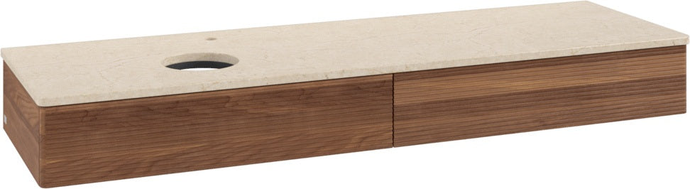 Villeroy & Boch Antao Waschtischunterschrank 1600 mm grau mit 2 Auszügen und Push-Open