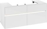 Villeroy & Boch Waschtischunterschrank Collaro C087 B0 1200 mm Glossy White mit LED-Beleuchtung