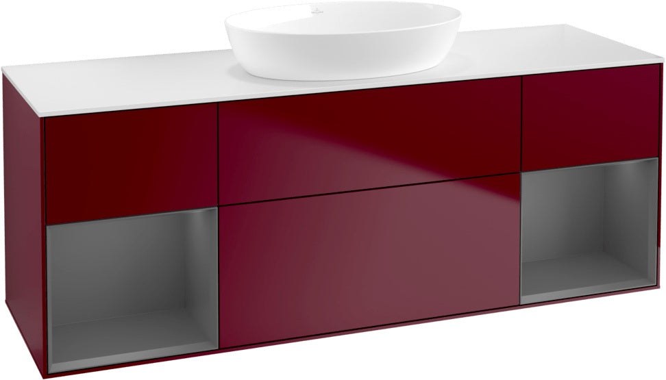 Villeroy & Boch Finion Waschbeckenunterschrank 1600 mm Glossy White Lacquer – mit LED-Beleuchtung