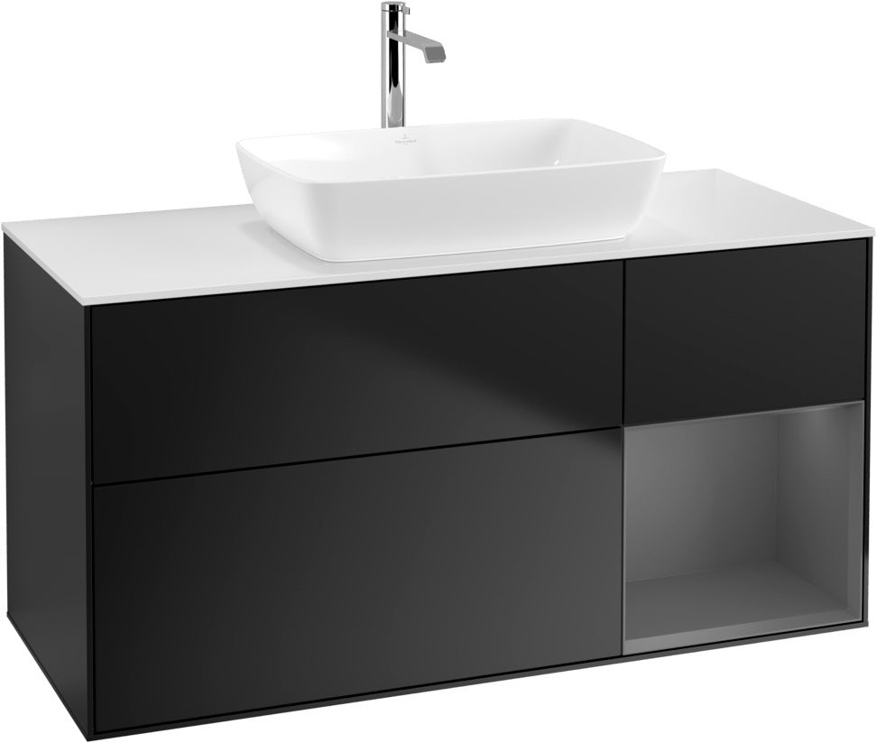 Villeroy & Boch Waschtischunterschrank Finion G831G 1200 mm Glossy White Lacquer mit Beleuchtung