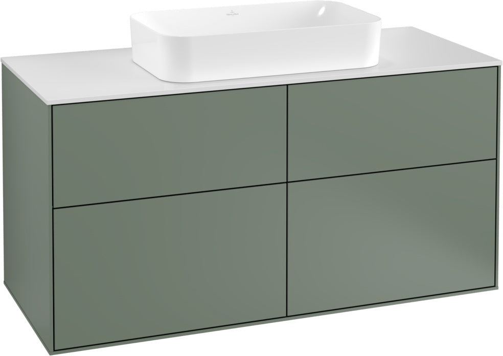 Villeroy & Boch Finion Waschtischunterschrank 1200 mm Anthrazit Matt mit LED-Beleuchtung