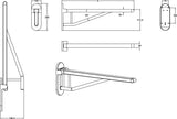 Villeroy & Boch ViCare Klappgriff 921720 – Verchromter Wandstützgriff, 750 mm, Belastbarkeit 130 kg