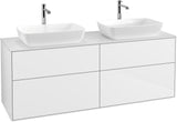 Villeroy & Boch Finion Waschbeckenunterschrank 1600 mm Glossy White Lacquer mit Beleuchtung
