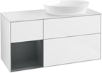 weiß / Mitteldichte Faserplatte (MDF) / GA41H G 1200x603x501mm Glossy White