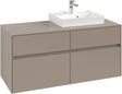 Villeroy & Boch Waschtischunterschrank Collaro C072 1200 mm Taupe Matt mit 4 Auszügen