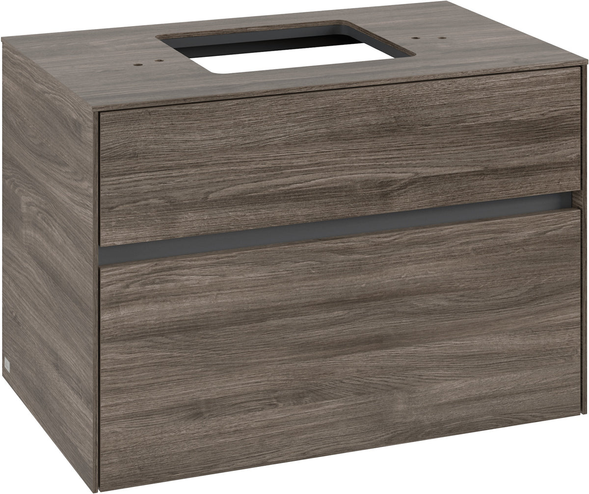 Villeroy & Boch Waschbeckenunterschrank Collaro C12400 Stone Oak 800 mm mit SoftClosing