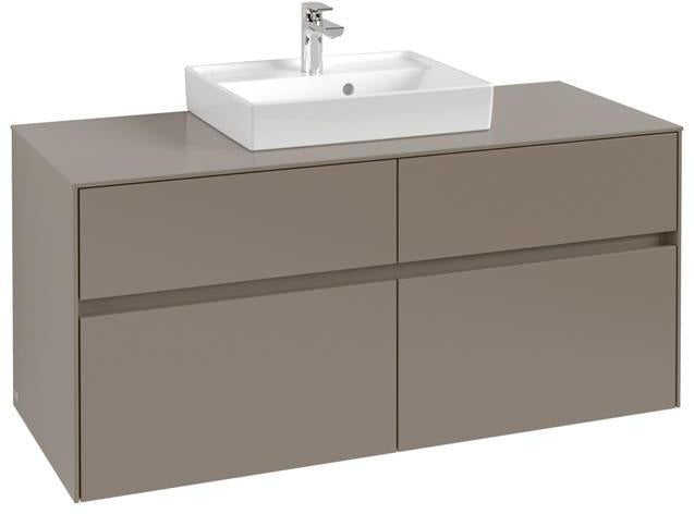 Villeroy & Boch Collaro Waschtischunterschrank 1200 mm mit 4 Auszügen in Black Matt Lacquer