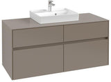 Villeroy & Boch Collaro Waschtischunterschrank 1200 mm mit 4 Auszügen in Black Matt Lacquer