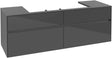 Villeroy & Boch Collaro Waschtischunterschrank 1600 mm Glossy Grey mit 4 Auszügen und SoftClosing