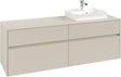 Villeroy & Boch Waschtischunterschrank Collaro C079 B0 1600 mm Cashmere Grey mit Beleuchtung