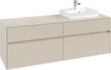 Villeroy & Boch Waschtischunterschrank Collaro C079 B0 1600 mm Cashmere Grey mit Beleuchtung