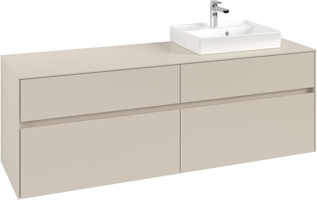 Villeroy & Boch Waschtischunterschrank Collaro C079 B0 1600 mm Cashmere Grey mit Beleuchtung