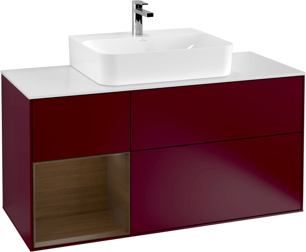 Villeroy & Boch Finion Waschtischunterschrank G161G 1200 mm Glossy White Lacquer mit LED-Beleuchtung