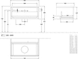 Villeroy & Boch Antao Waschtischunterschrank 800 mm – Grau Matt, 1 Auszug, Push-Open