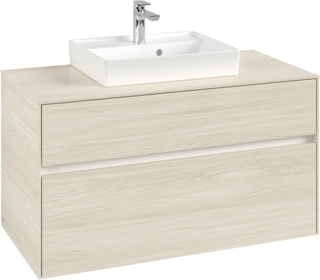 Villeroy & Boch Waschtischunterschrank Collaro C016 B0 1000 mm White Oak mit LED-Beleuchtung