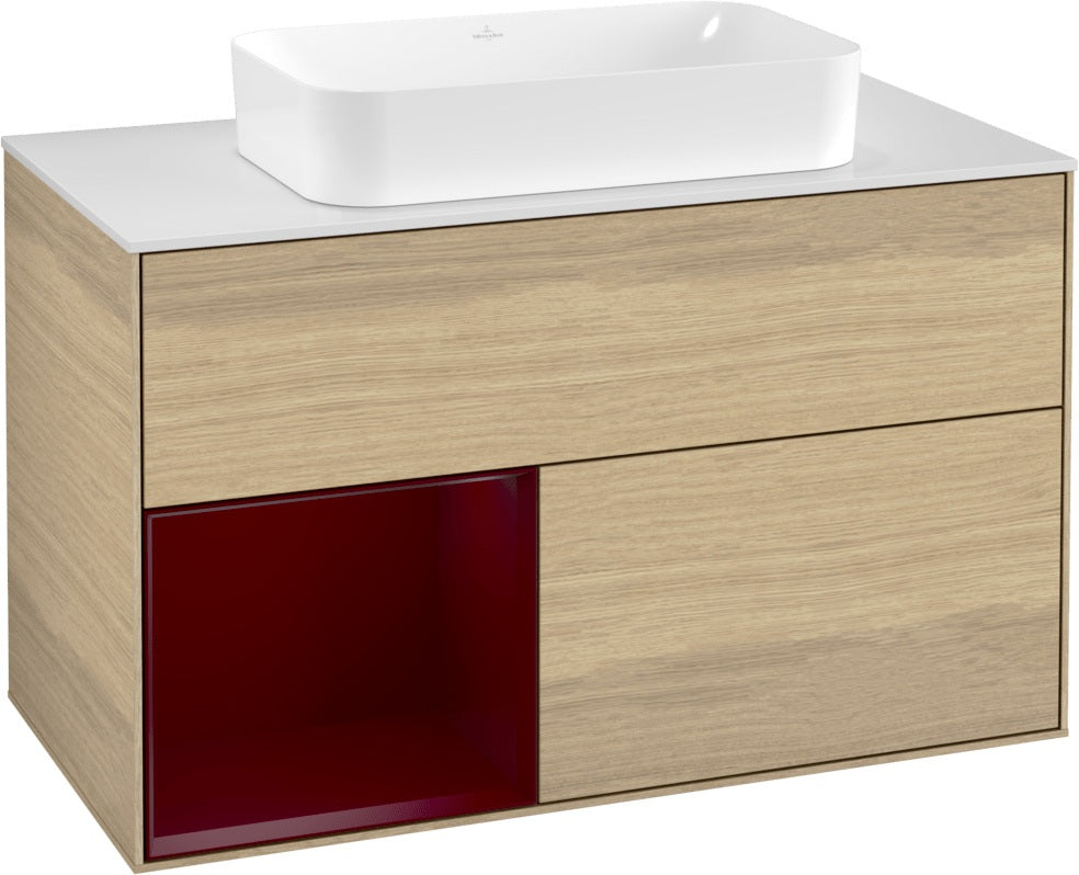 Villeroy & Boch Waschtischunterschrank Finion G241GF Glossy White Lacquer 1000 mm mit Beleuchtung