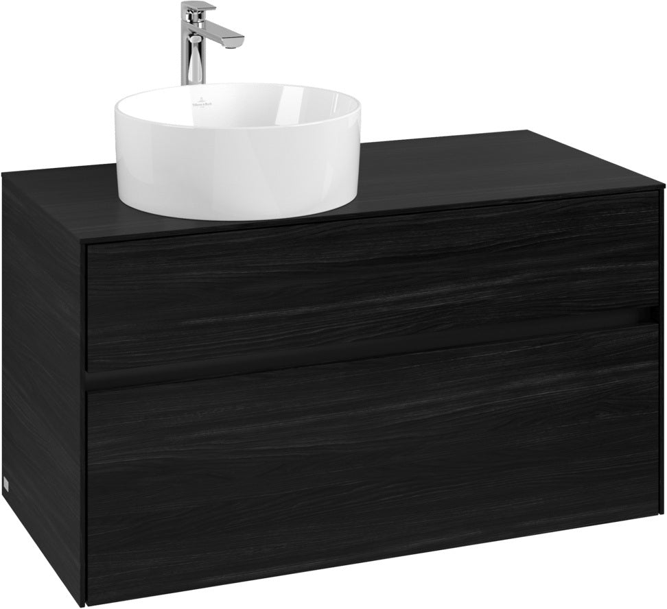 Villeroy & Boch Waschtischunterschrank Collaro C039 B0 1000 mm Black Oak mit Beleuchtung und SoftClosing