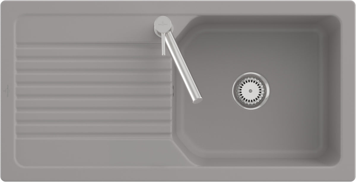 Villeroy & Boch Flächenbündige Spüle Linara 60 Flat Ivory CeramicPlus 980x490mm
