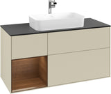 Villeroy & Boch Finion Waschtischunterschrank 1200 mm Glossy White Lacquer mit LED-Beleuchtung