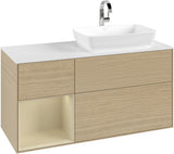 Villeroy & Boch Finion Waschbeckenunterschrank 1200 mm Glossy White Lacquer mit Beleuchtung