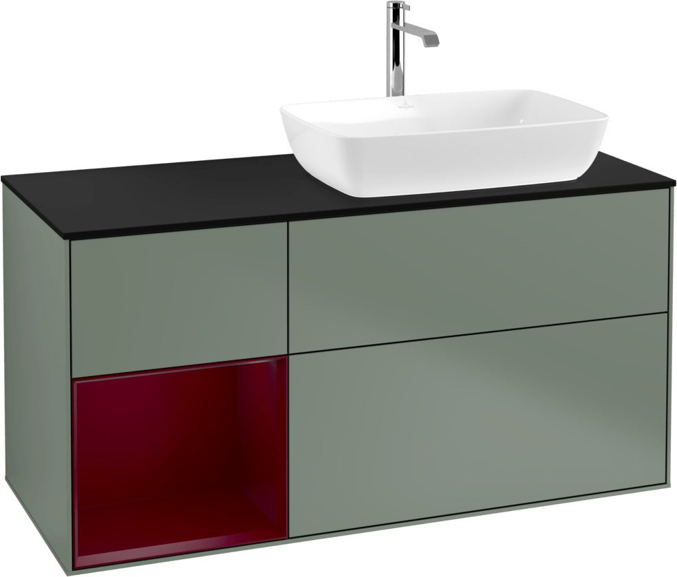 Villeroy & Boch Finion Waschtischunterschrank 1200 mm Glossy White Lacquer mit Beleuchtung