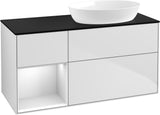 Villeroy & Boch Waschtischunterschrank Finion FA42G 1200 mm Glossy White Lacquer mit Beleuchtung
