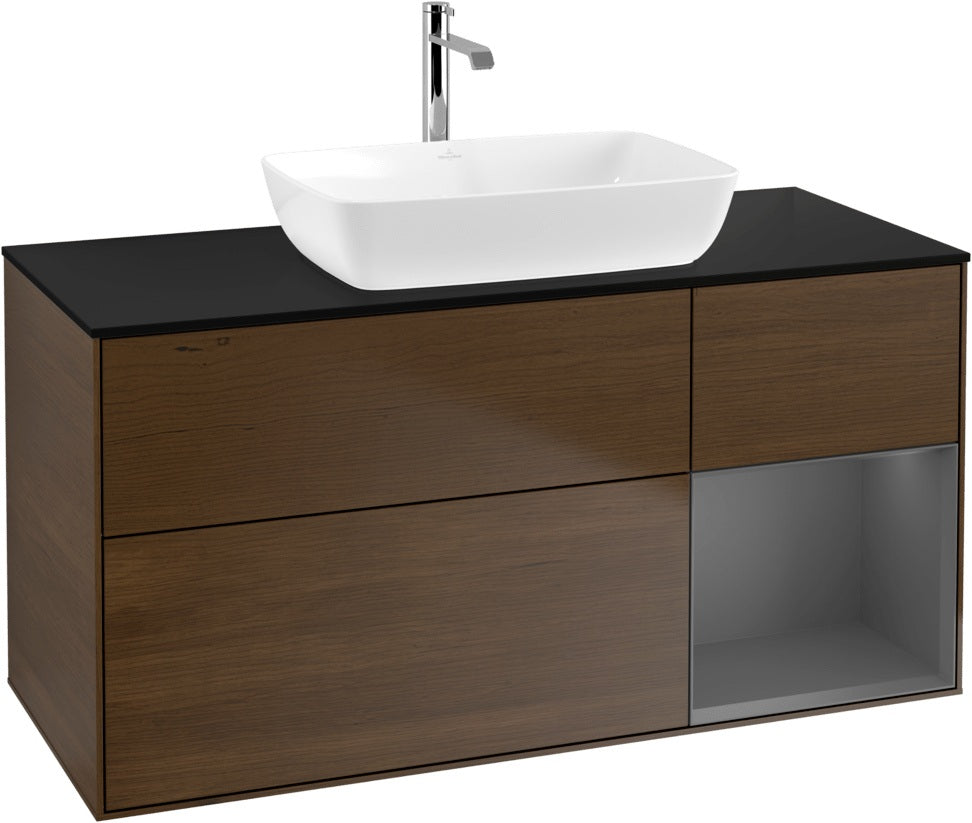 Villeroy & Boch Finion Waschbeckenunterschrank 1200 mm Glossy White Lacquer mit Beleuchtung