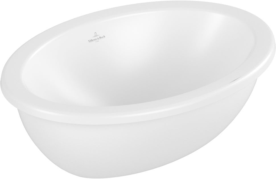 Villeroy & Boch Unterbauwaschbecken Loop & Friends 4A5301 oval 430x290mm Weiß Alpin TitanCeram