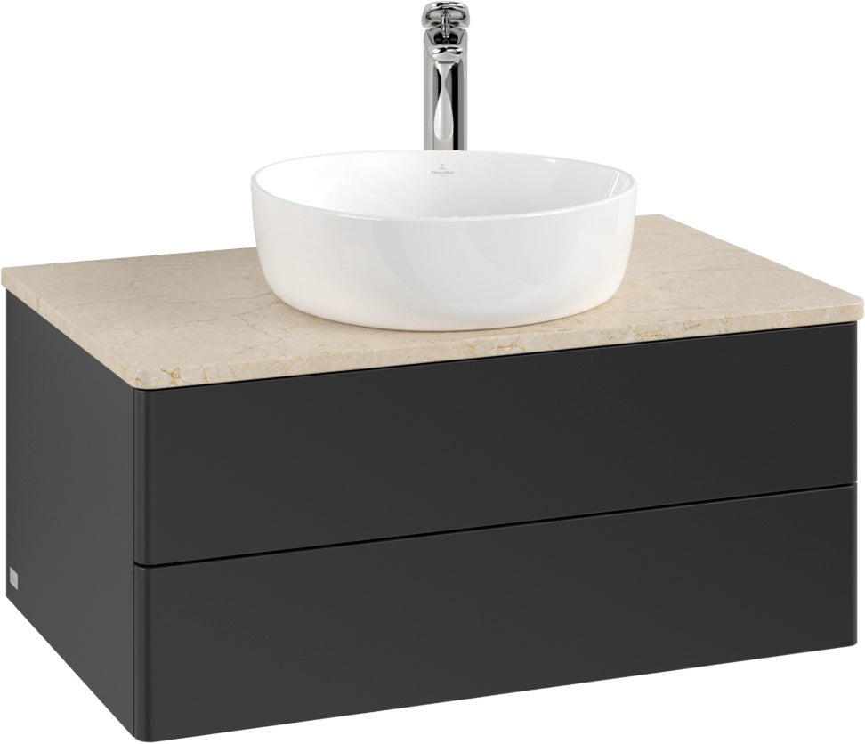 Villeroy & Boch Waschtischunterschrank Antao L19053 800 mm Anthrazit Matt Lack mit LED-Beleuchtung