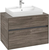 Villeroy & Boch Waschtischunterschrank Collaro C080 Stone Oak 800 mm mit SoftClosing und 2 Auszügen