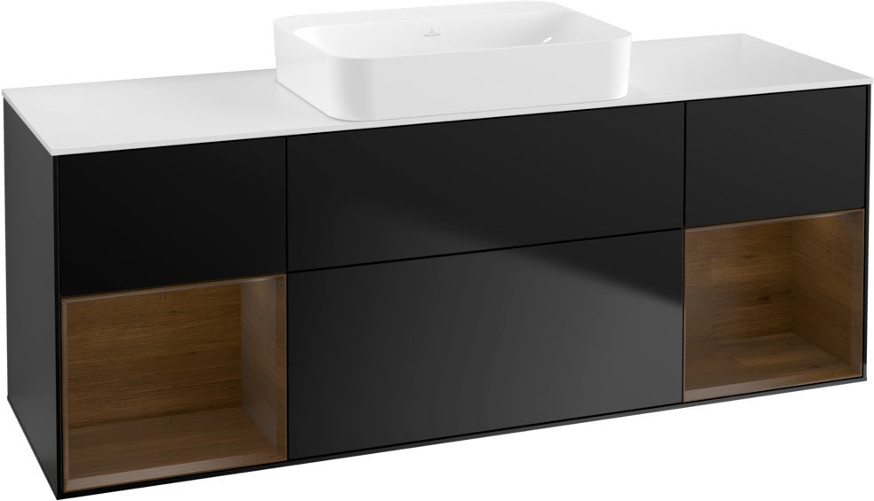 Villeroy & Boch Finion Waschtischunterschrank 1600 mm Glossy White Lacquer mit Beleuchtung